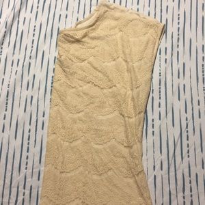 Cream nude lace embellished shirt